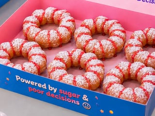 Funnel Cake Strawberry mochi donut
